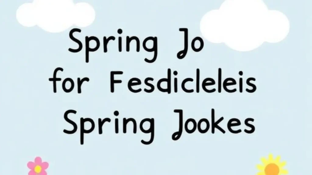 spring jokes for preschoolers